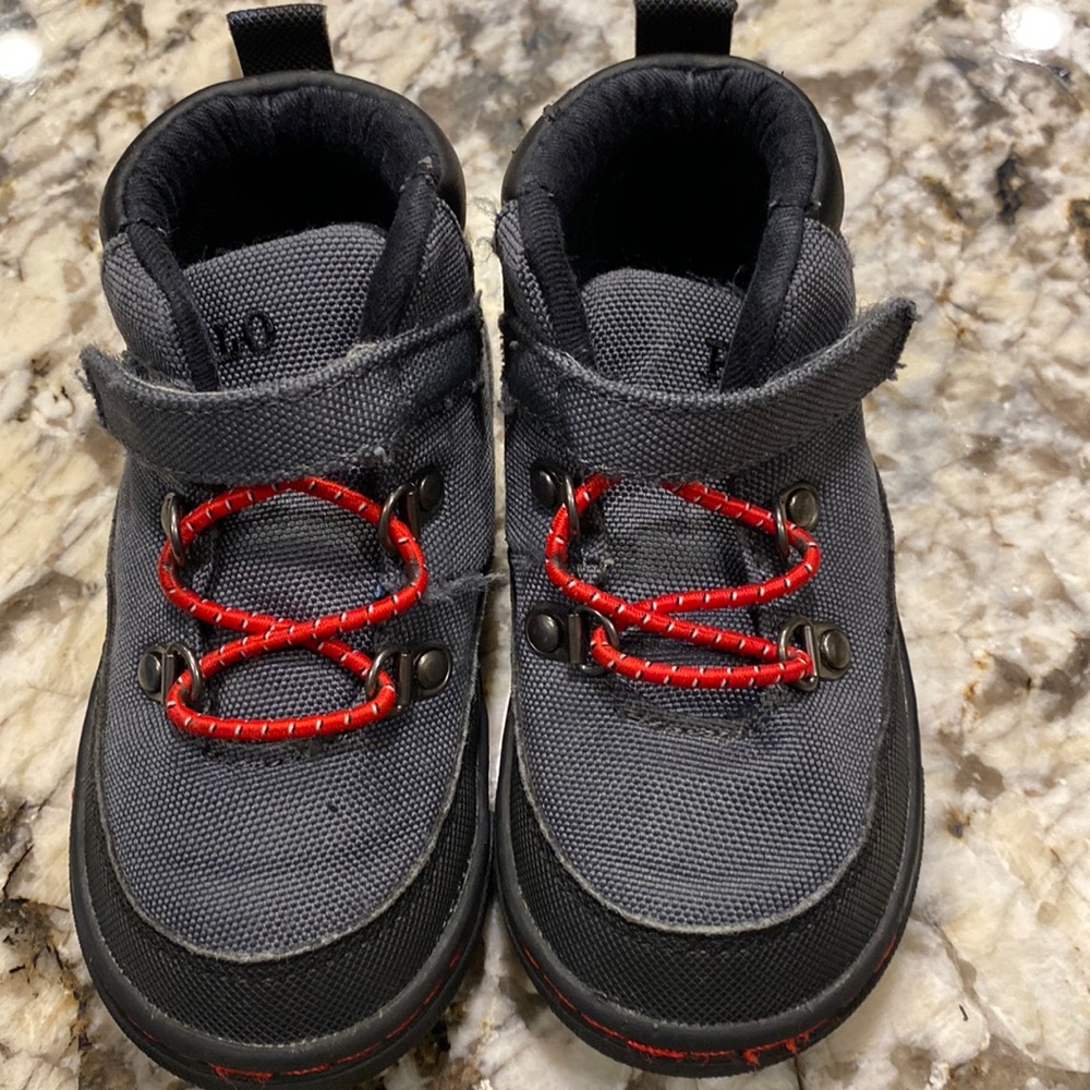 EUC Gray and black polo boots size 6C